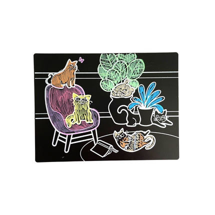 Imagination Starters® Chalkboard Travel Mat - Cats & Dog